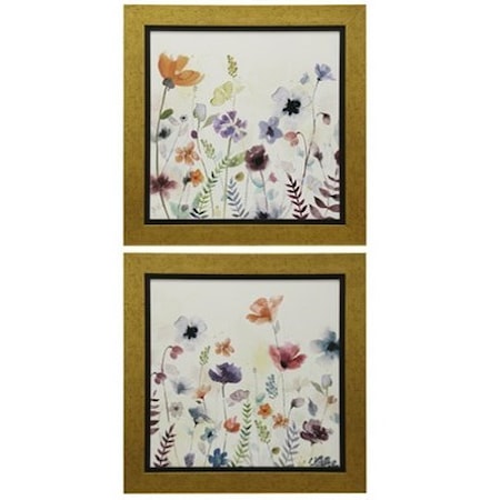 Set of Two Floral Prints